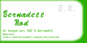 bernadett mod business card